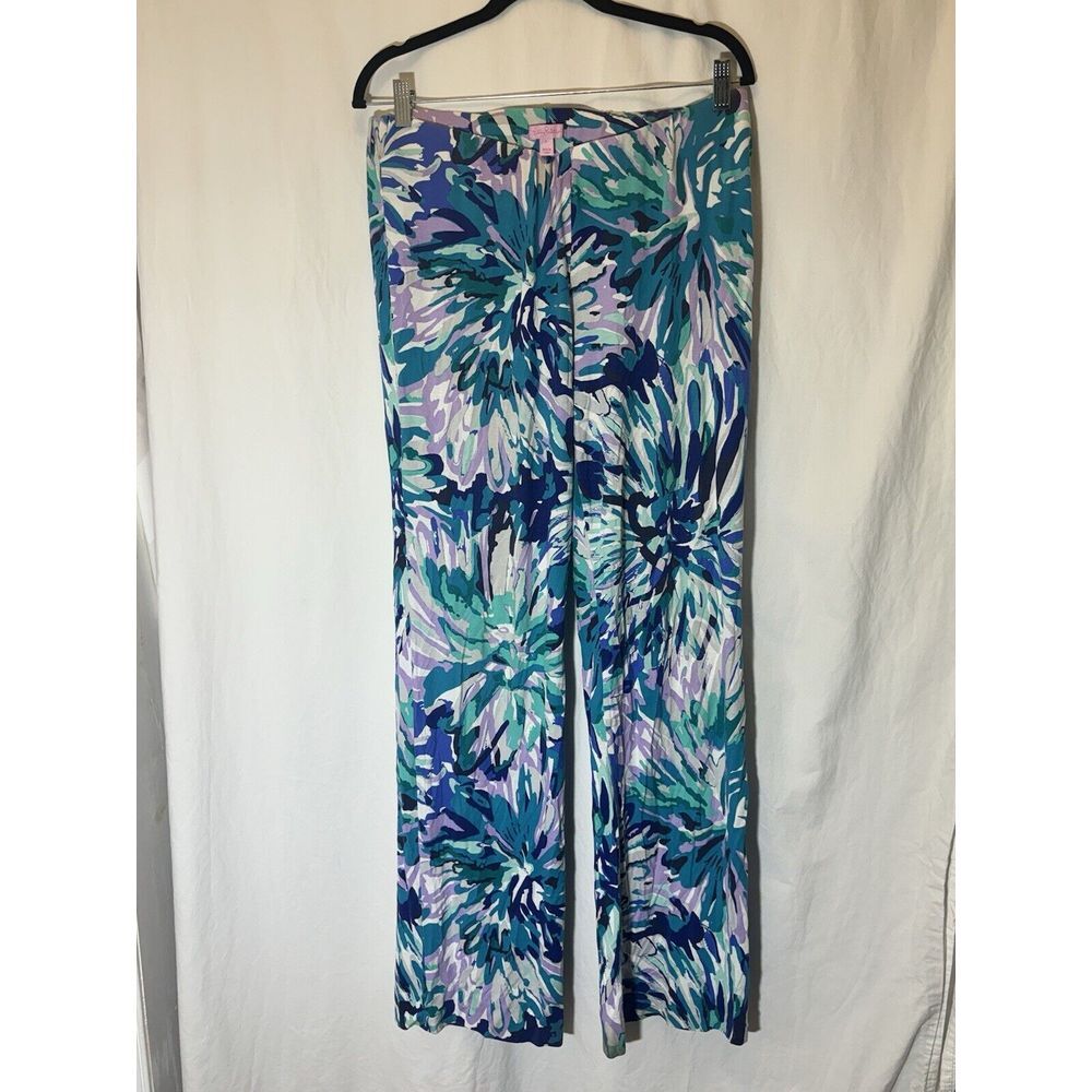 Lilly Pulitzer Georgia May Palazzo Pants‎ Size Large Vacation V8